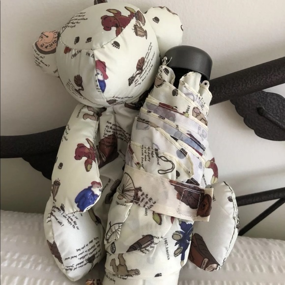 Bear cute mini umbrella pouch keychain compact womens - Picture 3 of 10